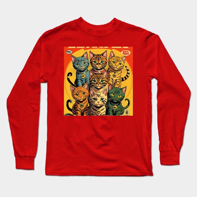 Comic little cats Long Sleeve T-Shirt by Virshan